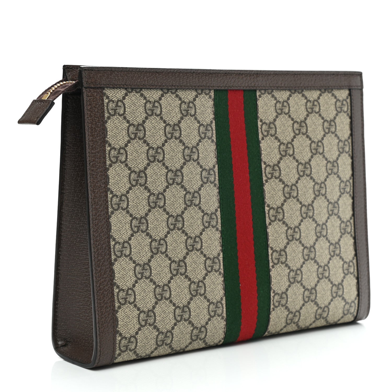 Gucci GG Supreme Monogram Web Ophidia Pouch Brown 3 of 7