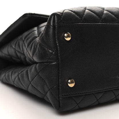 Chanel Caviar Quilted Medium Coco Handle Flap Black 9 of 14