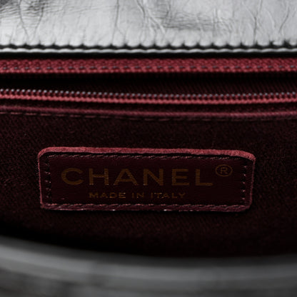 Chanel Glazed Calfskin Castle Rock Medium Flap Black 6 of 12