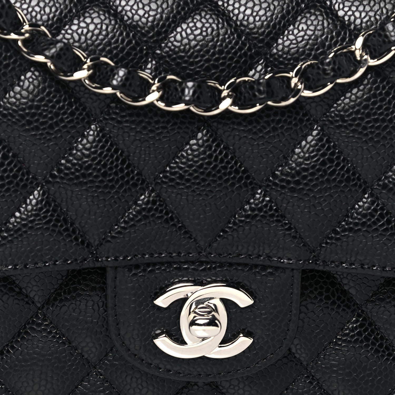 Chanel Caviar Quilted Medium Double Flap Black 8 of 14