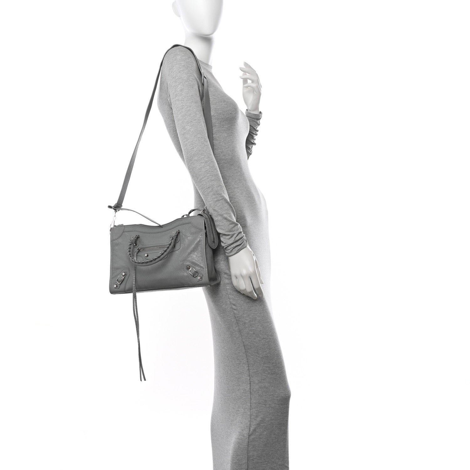 Balenciaga Agneau Classic Silver Hardware S City Gris Haussmannien 2 of 12