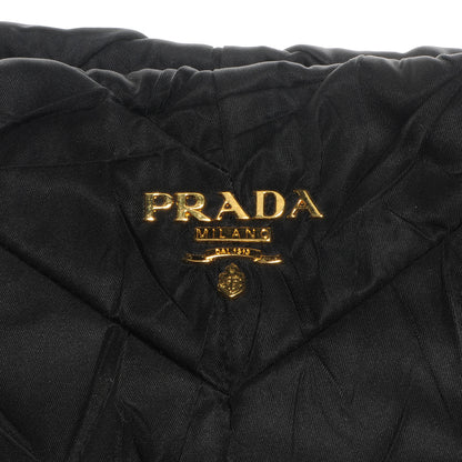 Prada Tessuto Nylon Chevron Shoulder Bag Nero Black 9 of 9