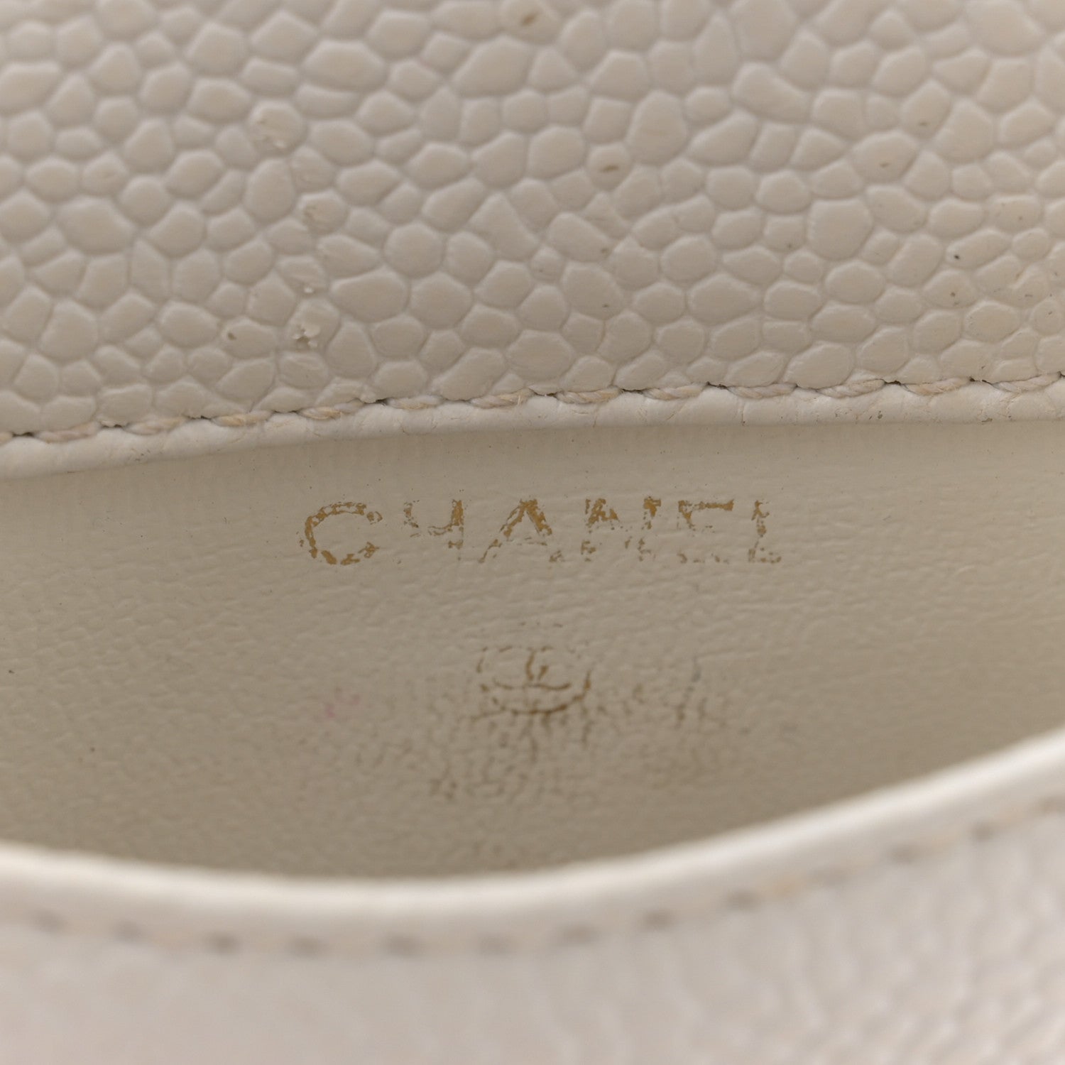 Chanel Caviar Phone Holder Crossbody White 6 of 12