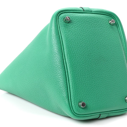 Hermes Taurillon Clemence Swift Eclat Picotin Lock 18 MM Menthe Vert Bosphore 9 of 10