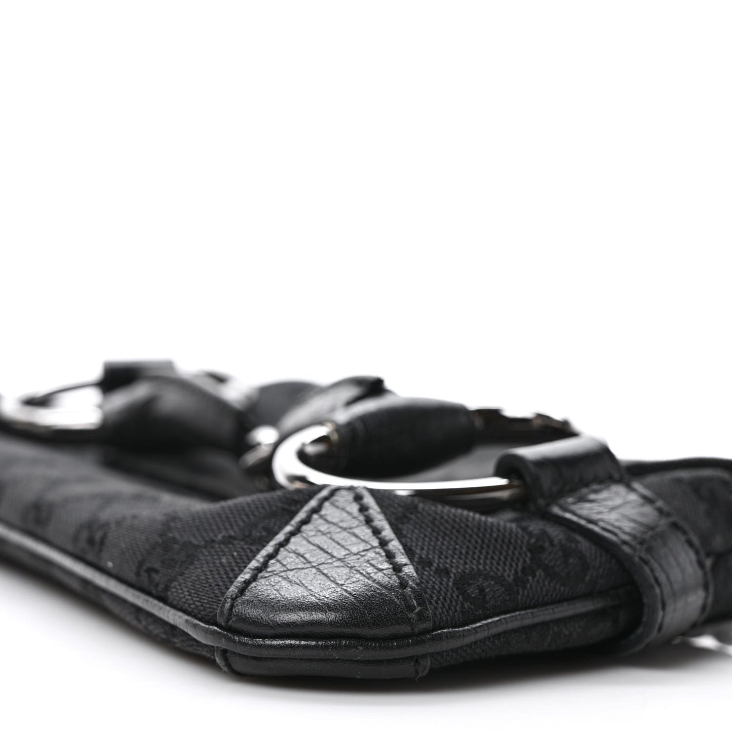 Monogram Horsebit Chain Clutch Black