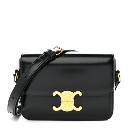 Celine Shiny Calfskin Teen Triomphe Black 1 of 11