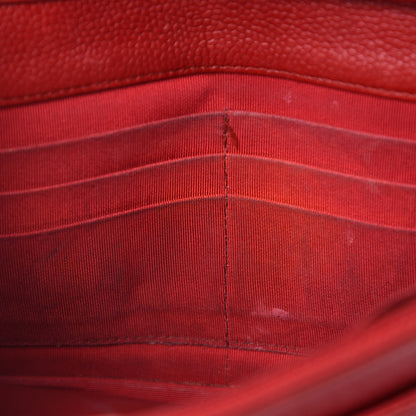 Chanel Caviar Quilted Wallet On Chain WOC Dark Red 11 of 16