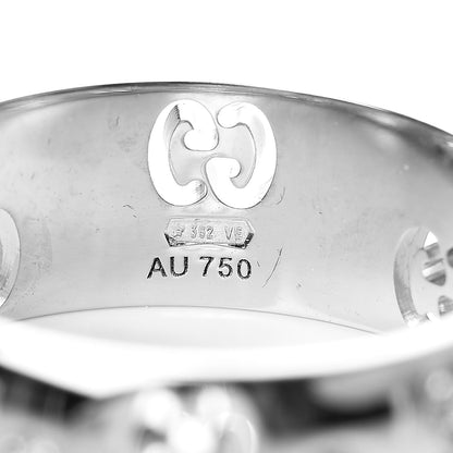 Gucci 18K White Gold Diamond 6mm Icon Band Ring 50 5.5 5 of 6