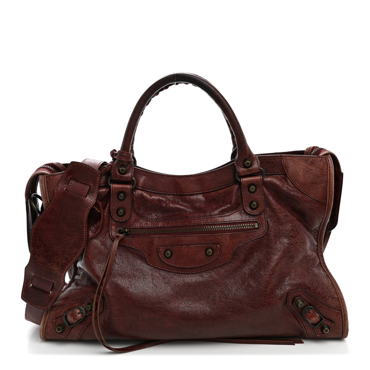 Balenciaga Agneau Classic Hardware City Dark Wine 1 of 13