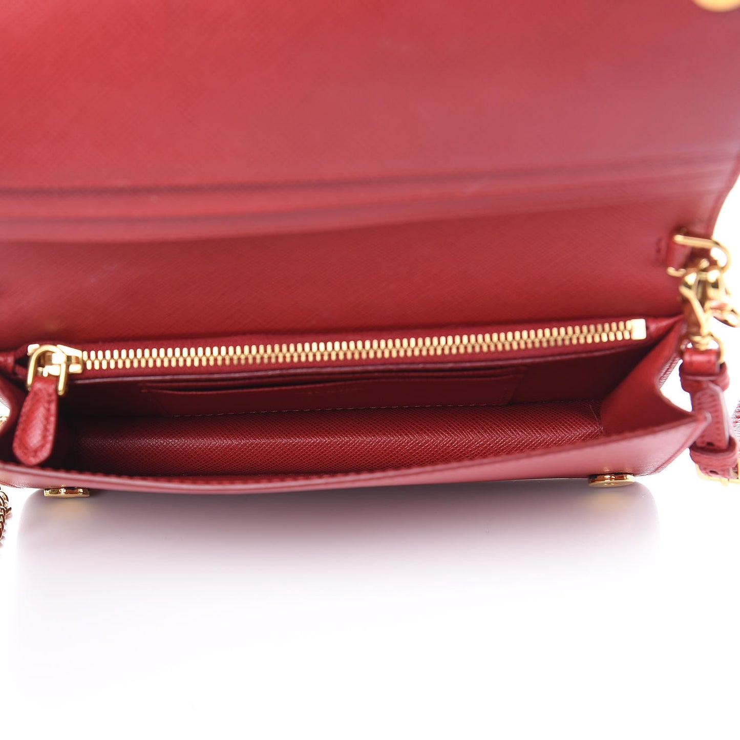Saffiano Metal Phone Wristlet Crossbody Wallet Fuoco