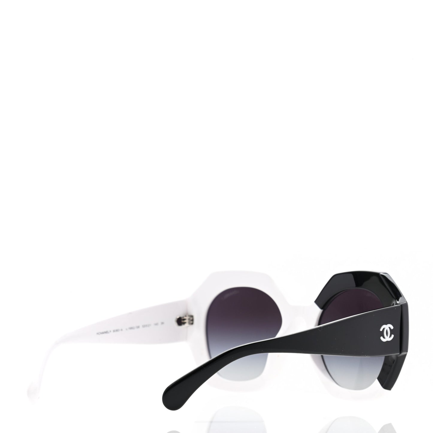 Acetate CC Sunglasses 9080-A White Black