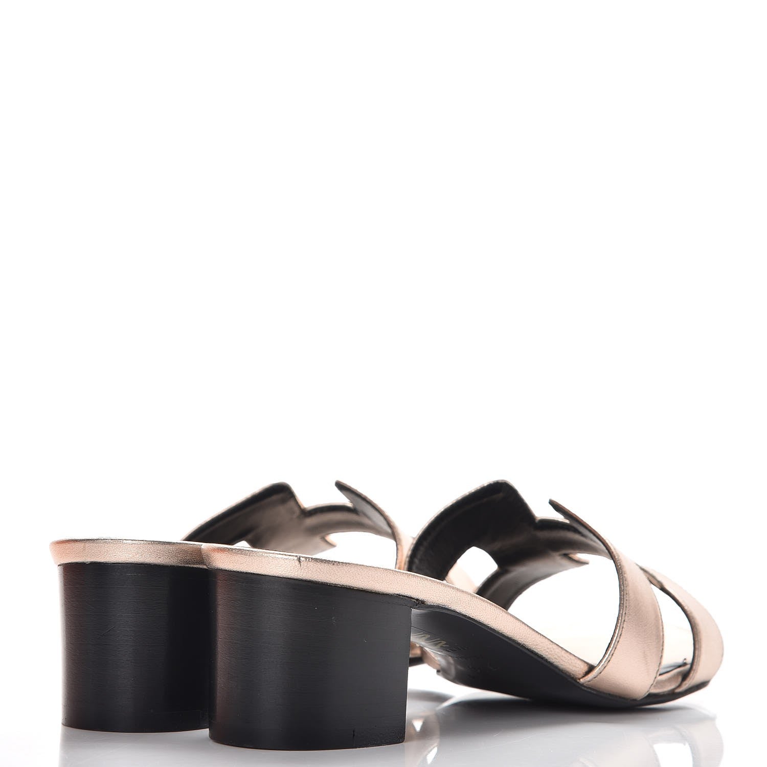 Hermes Metallic Nappa Oasis Sandals 36 Or Rose 4 of 10