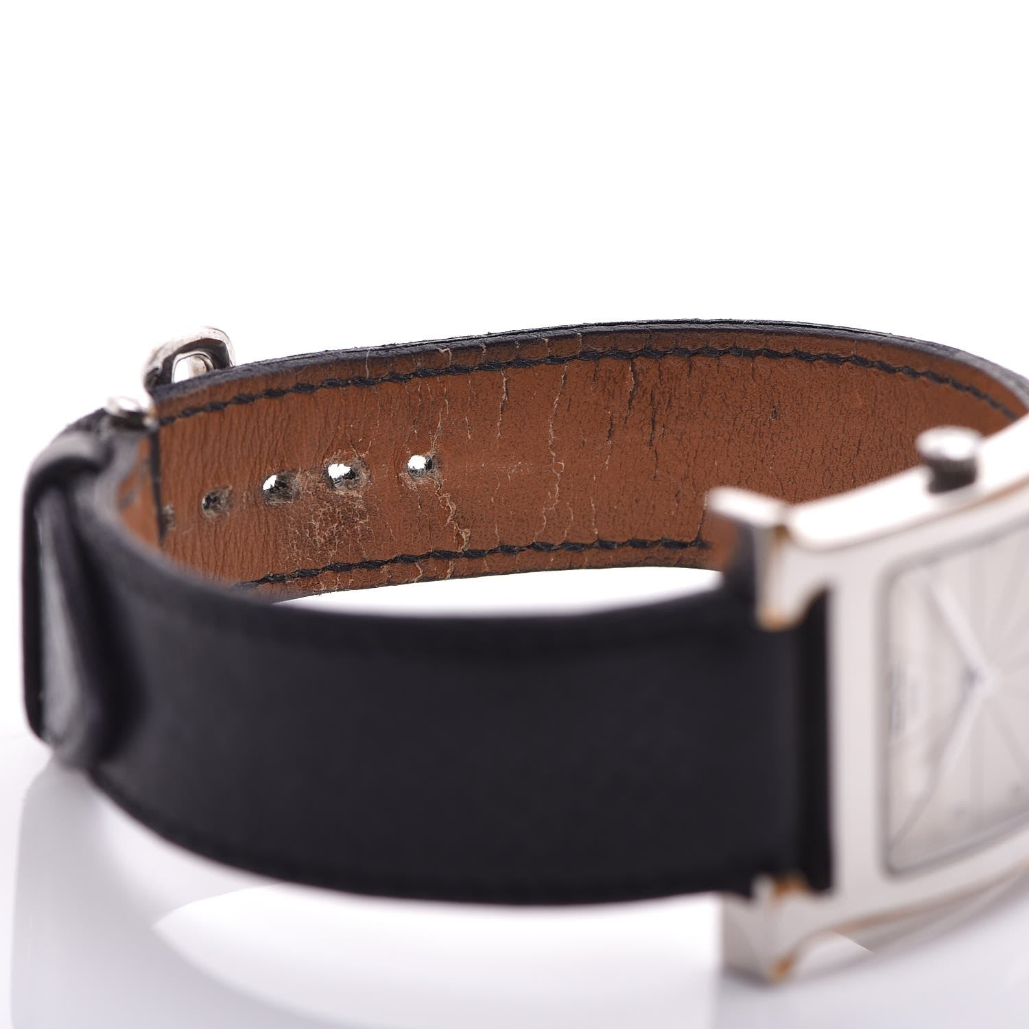 Hermes Stainless Steel Courchevel 26mm Heure H Hour Quartz Watch Noir 5 of 15