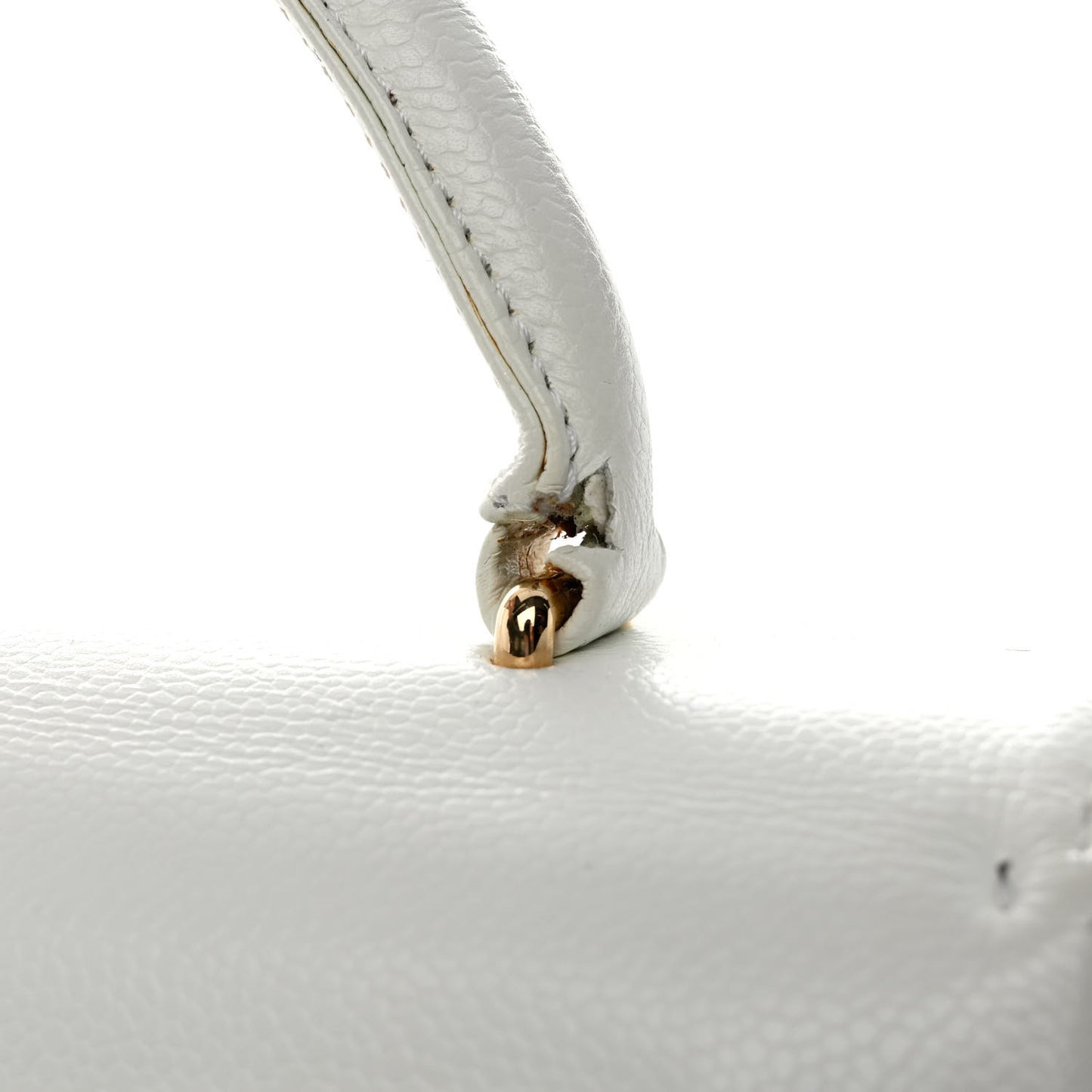 Caviar Jumbo Kelly Flap White