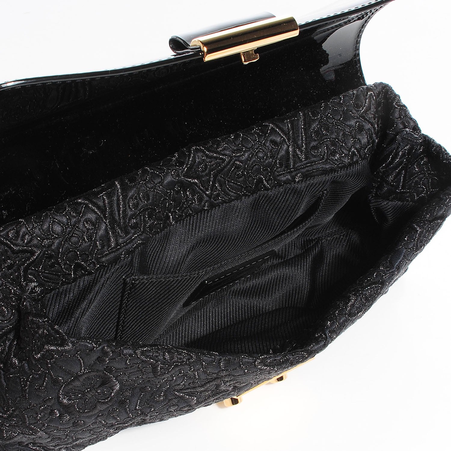Louis Vuitton Satin Dentelle Pochette Black 5 of 7