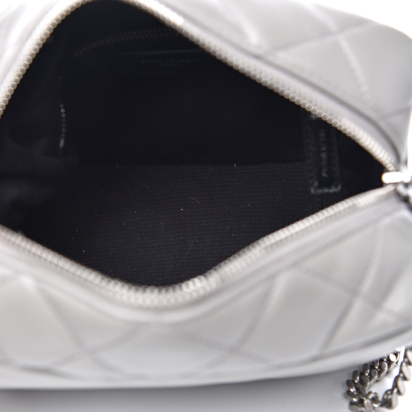 Calfskin Y Quilted Monogram Small Loulou Bowling Bag Light Gray