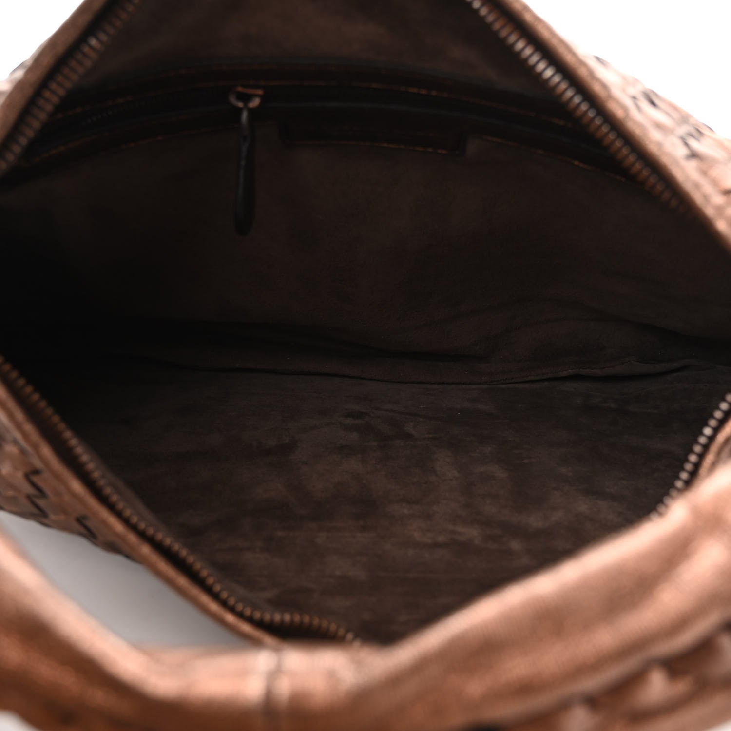 Bottega Veneta Metallic Nappa Intrecciato Medium Veneta Hobo Copper 5 of 9