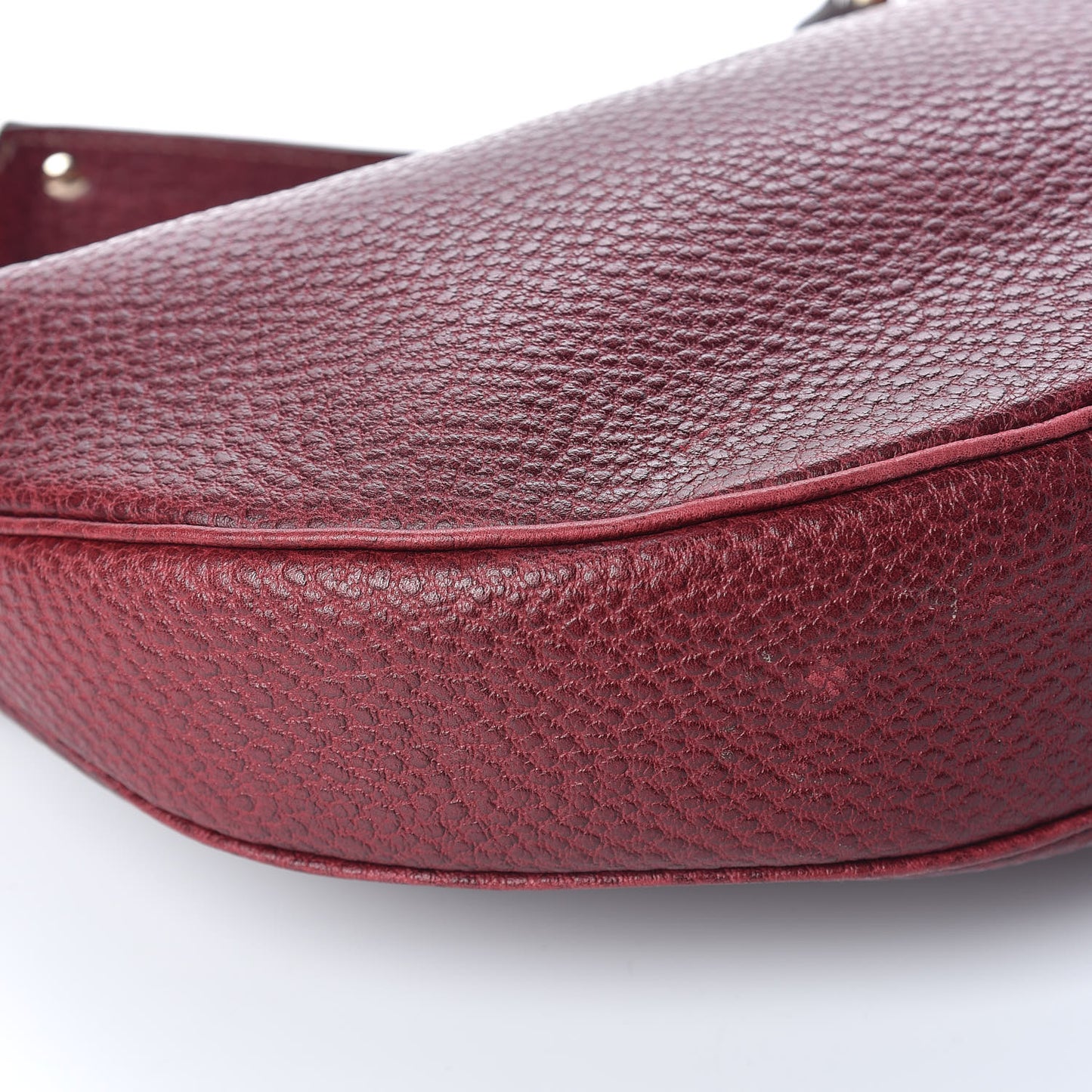 Calfskin Bamboo Ring Hobo Aubergine