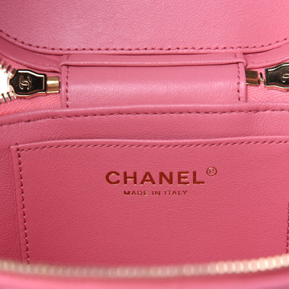 Chanel Lambskin Quilted Trendy Vanity Case Pink 8 of 10