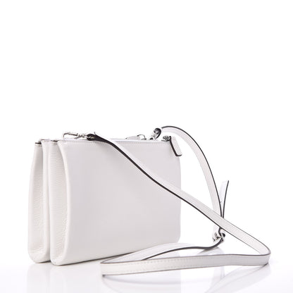 MCM Grained Calfskin Milla Double Crossbody Bag White 3 of 10