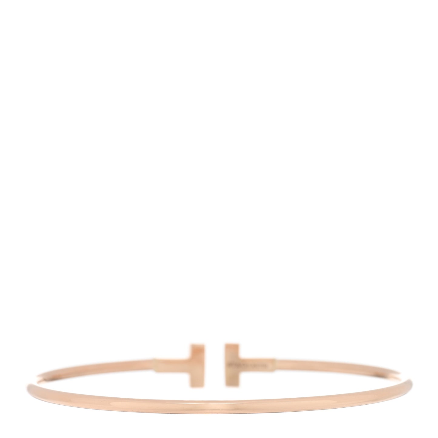 18K Rose Gold Narrow T Wire Bracelet