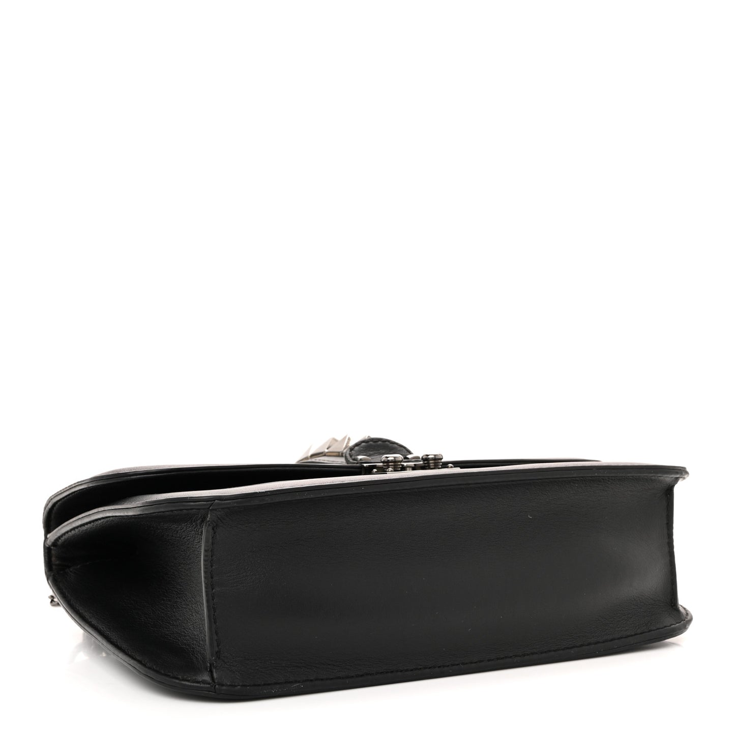Vitello Medium Glam Lock Rockstud Flap Black