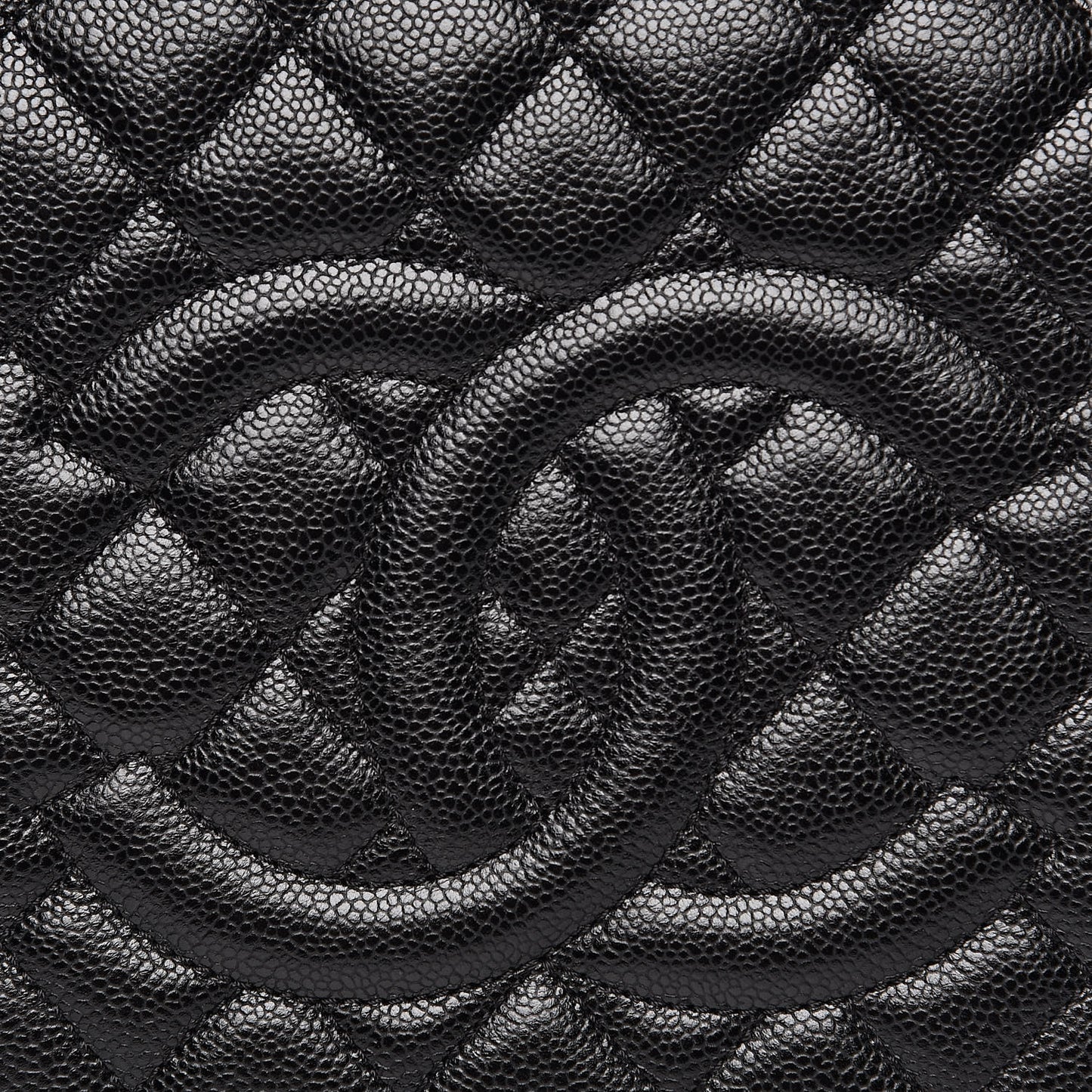 Caviar Quilted Grand Shopping Tote GST Black