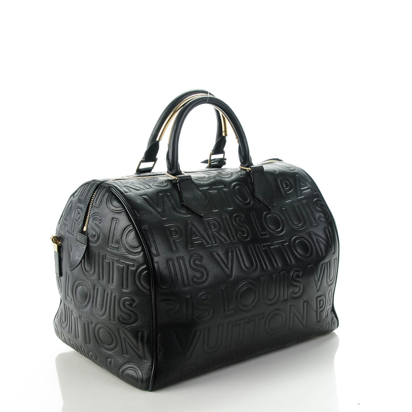 Calfskin Embossed Speedy Cube 30 Black