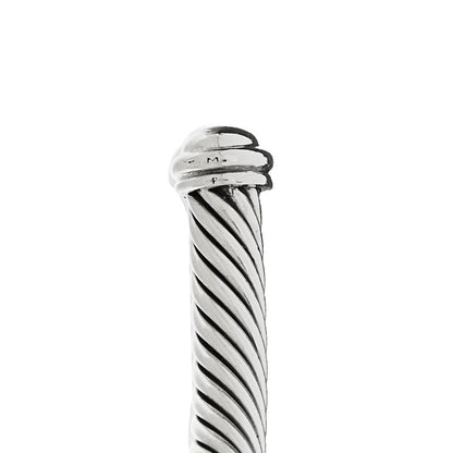 David Yurman Sterling Silver Diamond 4mm Cable Classics Center Station Bracelet 3 of 3