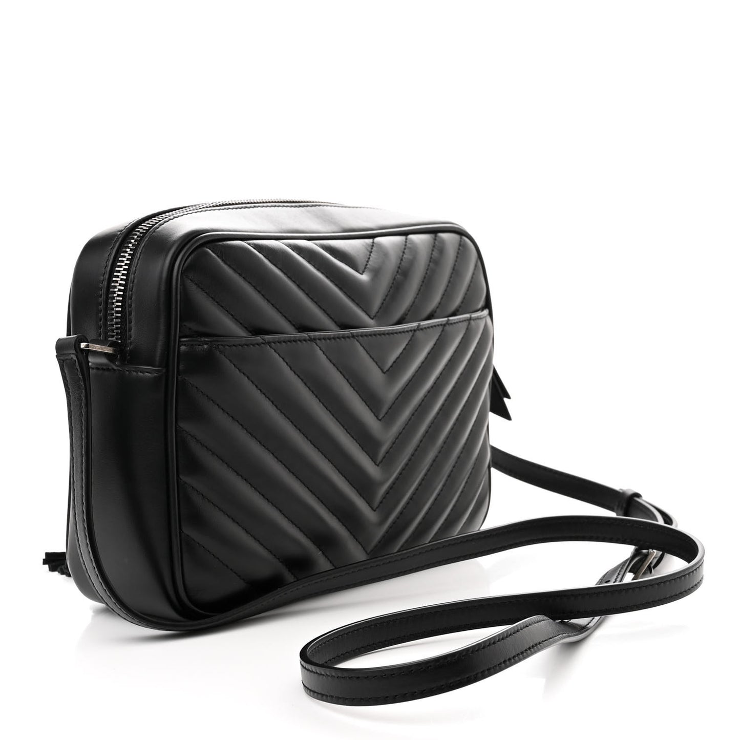 Calfskin Matelasse Monogram Lou Camera Bag Black