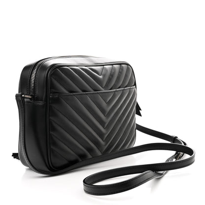 Saint Laurent Calfskin Matelasse Monogram Lou Camera Bag Black 3 of 11