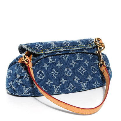 Louis Vuitton Monogram Denim Mini Pleaty Blue 3 of 7