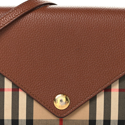 Burberry Grainy Calfskin Vintage Check Wallet With Detachable Strap Archive Beige Tan 7 of 13