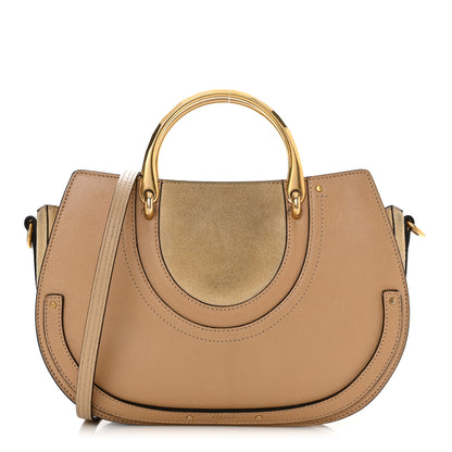 Chloe Calfskin Suede Medium Pixie Shoulder Bag Tan 1 of 15