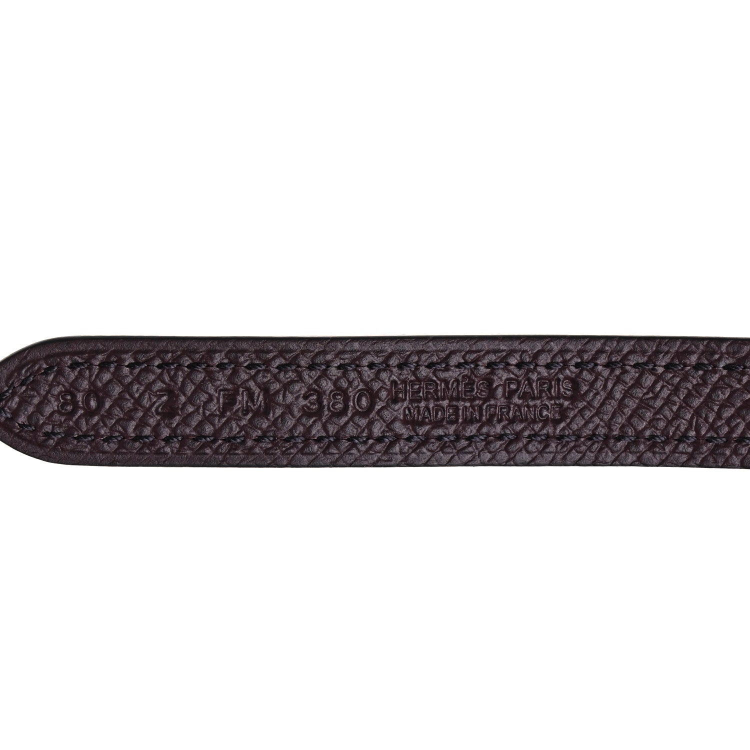 Hermes Epsom Swift 13mm Focus Belt 80 Mauve Sylvestre Rouge Sellier 3 of 5