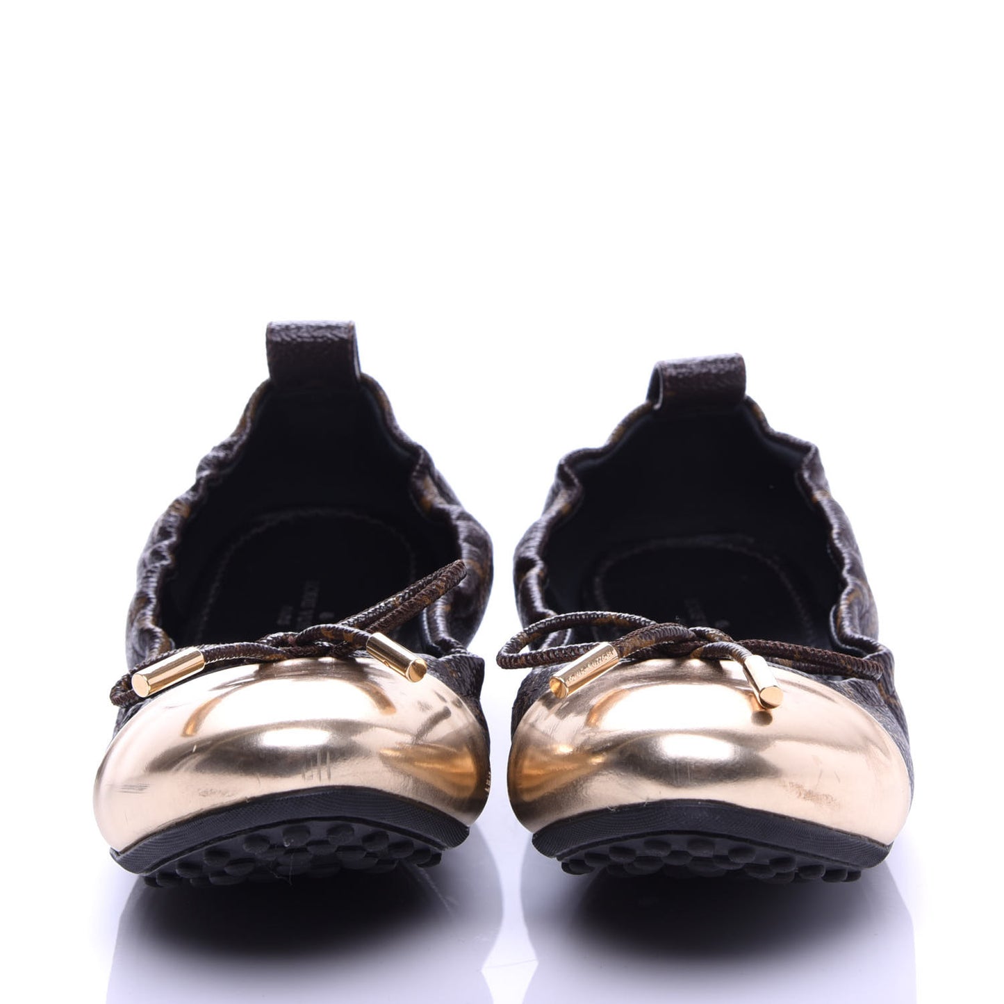 Monogram Flirty Ballet Flats 37 Gold