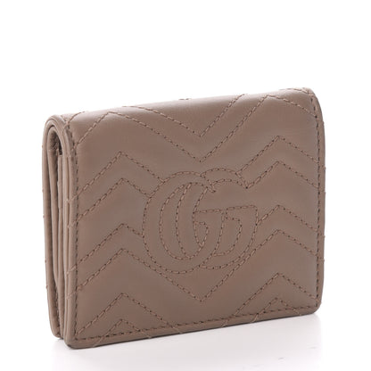 Gucci Calfskin Matelasse GG Marmont Card Case Porcelain Rose 3 of 10