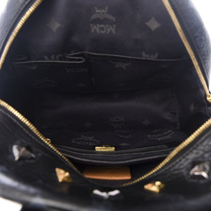 MCM Visetos Studded Small Stark M Backpack Black 4 of 9