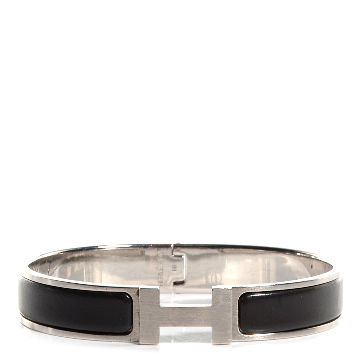 Matte Enamel Narrow Clic Clac HH Bracelet GM Black