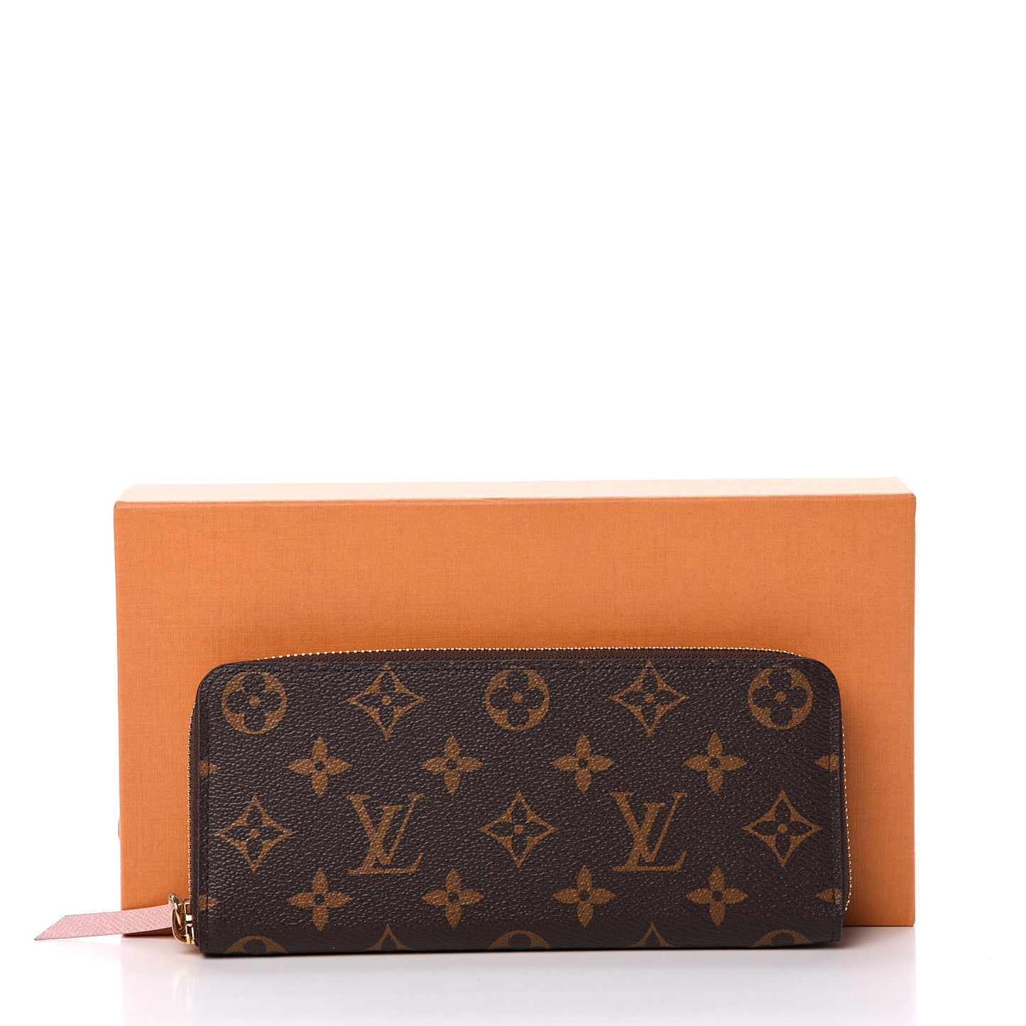 Monogram Clemence Wallet Rose Ballerine
