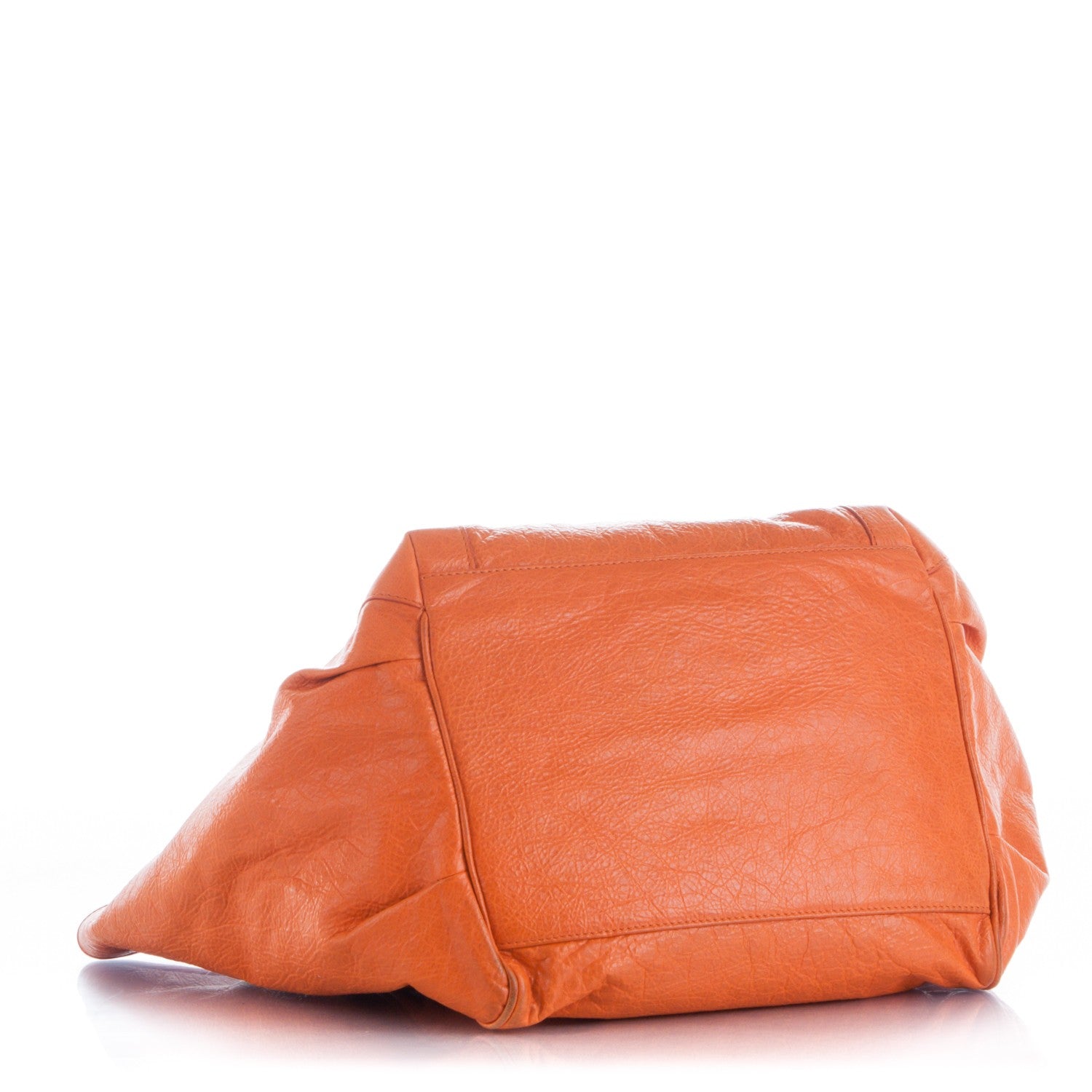 Balenciaga Agneau Classic Hardware S Sunday Tote Tangerine 4 of 14