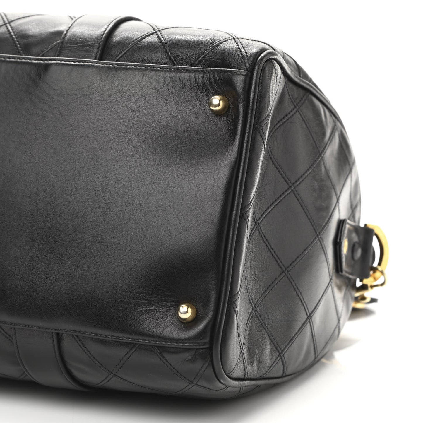 Calfskin Stitched CC Boston Black