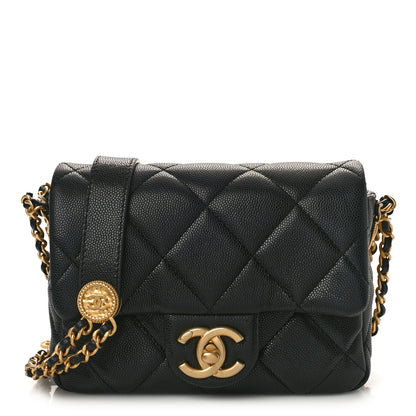 Chanel Caviar Quilted Mini Twist Your Buttons Flap Black 1 of 9