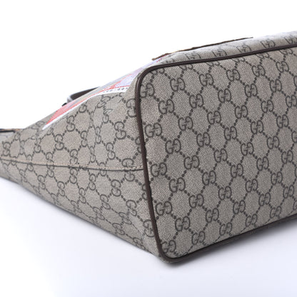 Gucci Soft GG Supreme Monogram Courrier Medium Crossbody Tote Beige New Acero 6 of 10