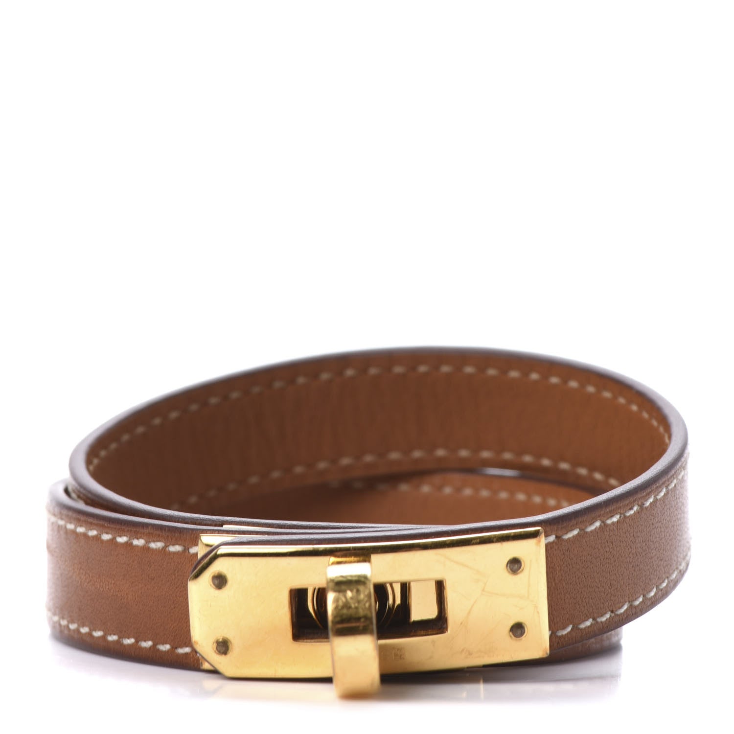 Hermes Barenia Kelly Double Tour Bracelet S Fauve 1 of 7