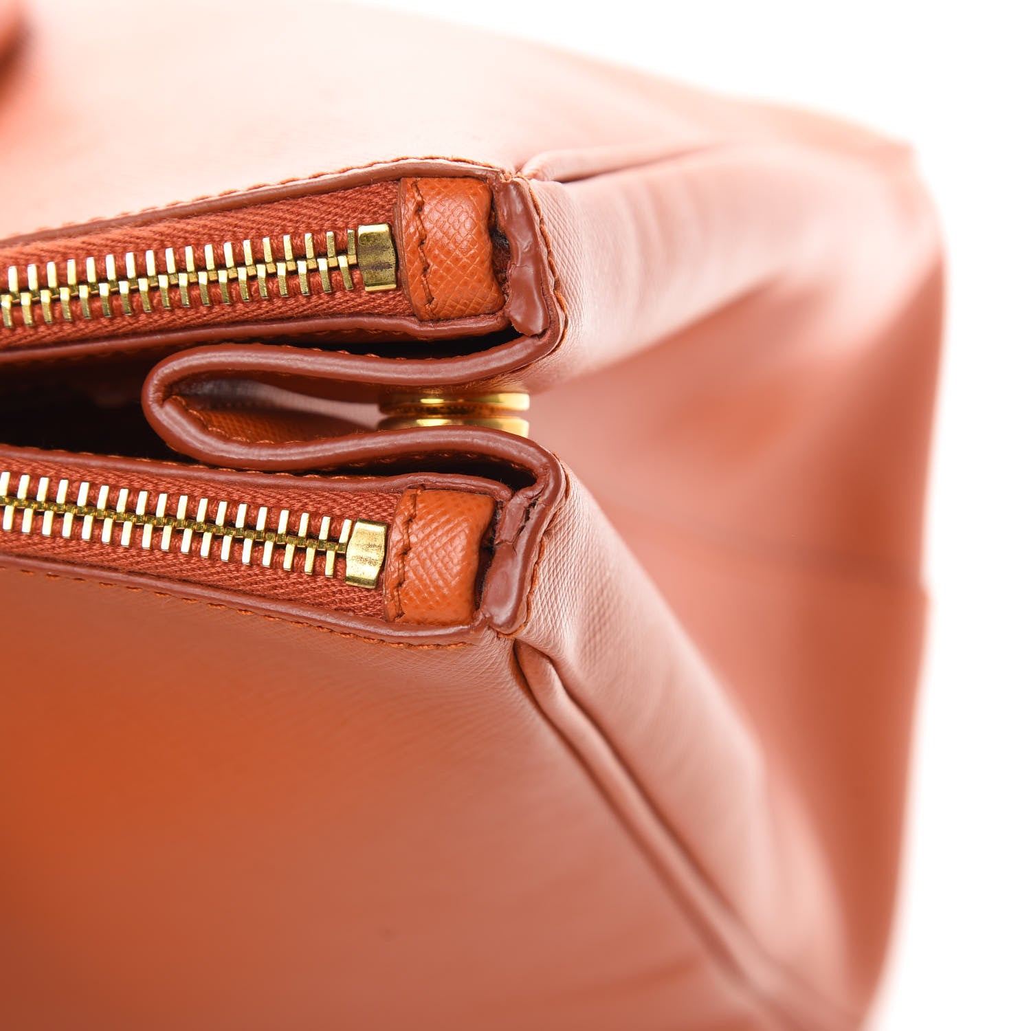 Prada Saffiano Large Galleria Double Zip Tote Papaya 12 of 17