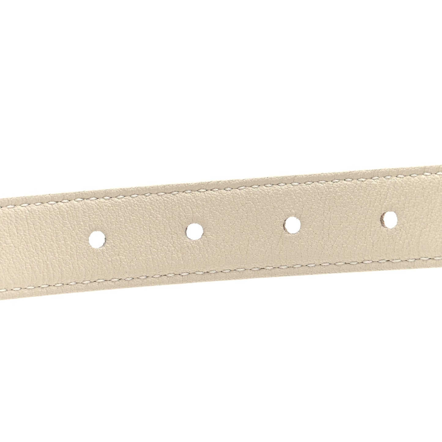 Calfskin Crocodile Embossed Maillon 20mm Cintura Belt 80 32 Crema Soft