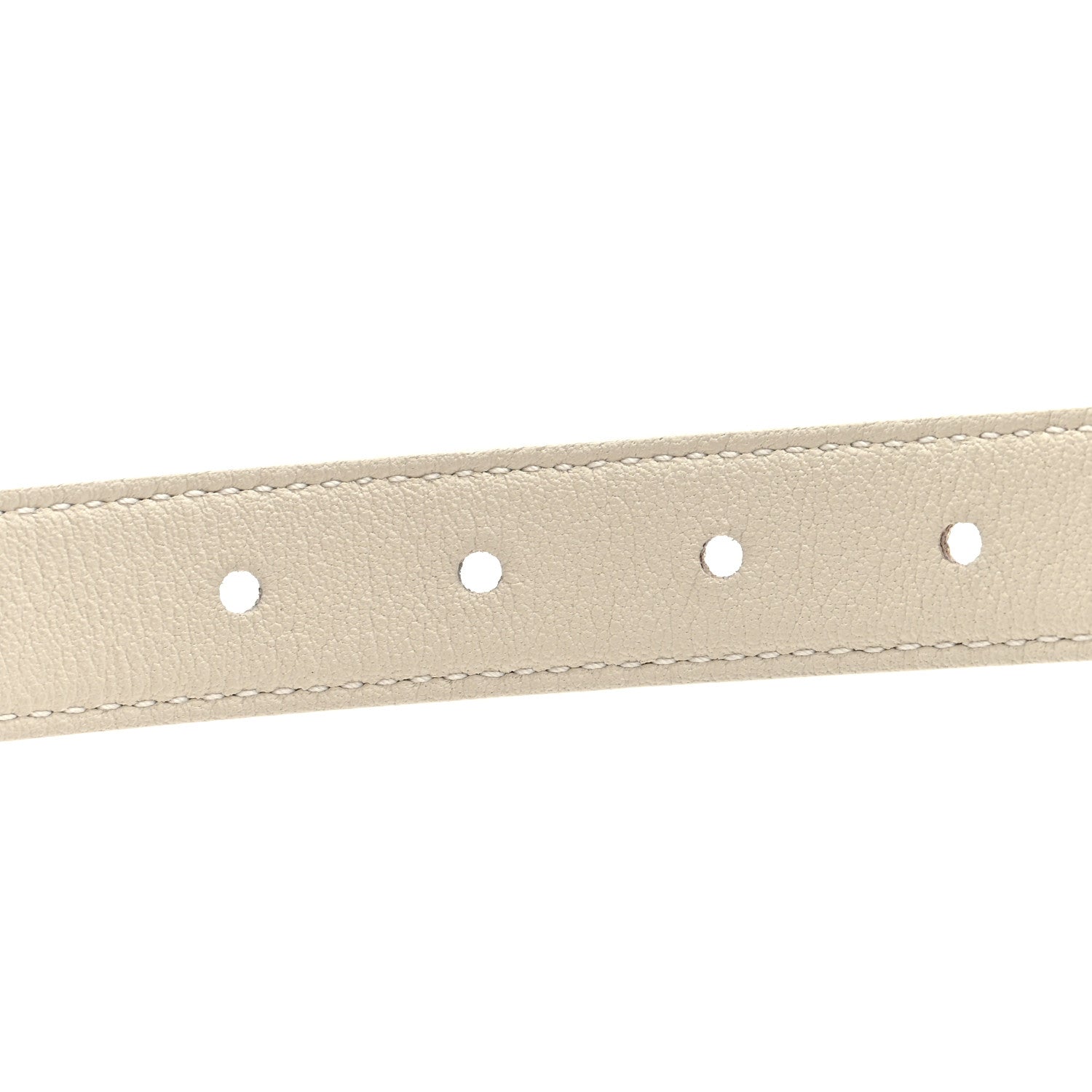 Saint Laurent Calfskin Crocodile Embossed Maillon 20mm Cintura Belt 80 32 Crema Soft 4 of 4