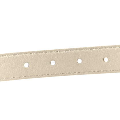 Saint Laurent Calfskin Crocodile Embossed Maillon 20mm Cintura Belt 80 32 Crema Soft 4 of 4