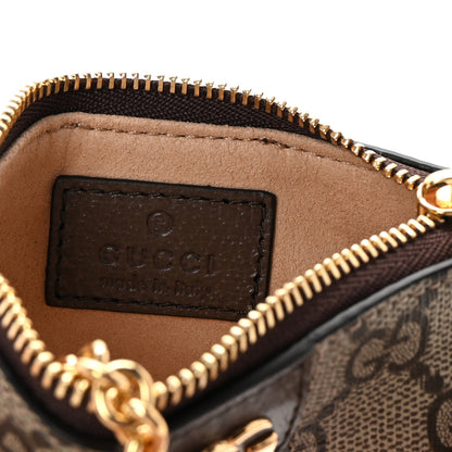 Gucci GG Supreme Monogram Web Ophidia Key Case Beige New Acero 6 of 8
